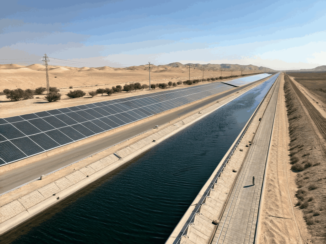 Irrigated productive agricultural basin and canal infrastructure